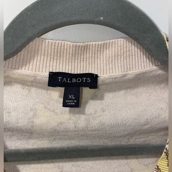 Talbots Women’s Paisley Button Cardigan Sweater - Picture 4 of 7